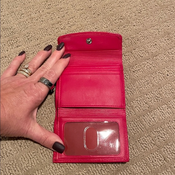 Buxton leather red small wallet - Picture 3 of 4